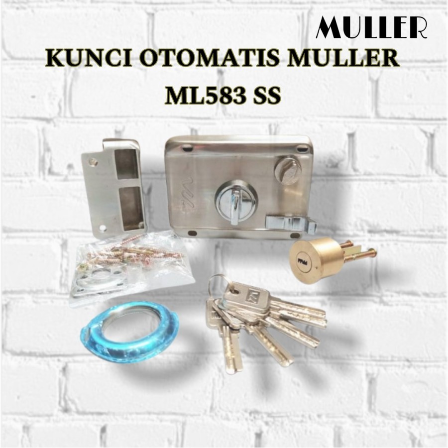 KUNCI OTOMATIS MULLER ML583 SS / KUNCI PINTU OTOMATIS MERK MULLER ML583 SS