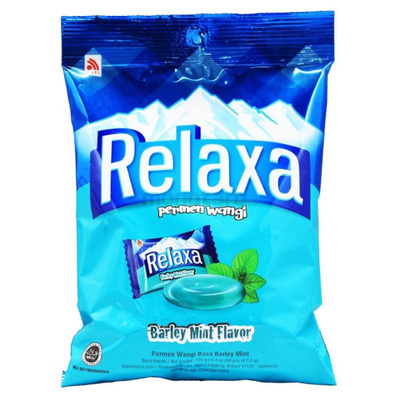 

Relaxa permen wangi 125gr 1bag isi 50 butir /relaxa /permen wangi/ barley mint flavor