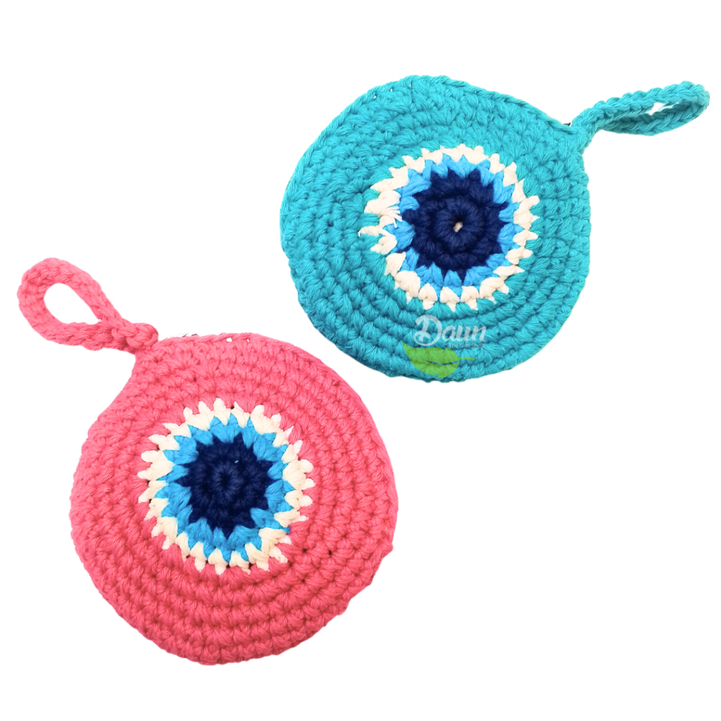 Dompet Rajut Bentuk Mata Bulat | Dompet Koin | Dompet Handmade