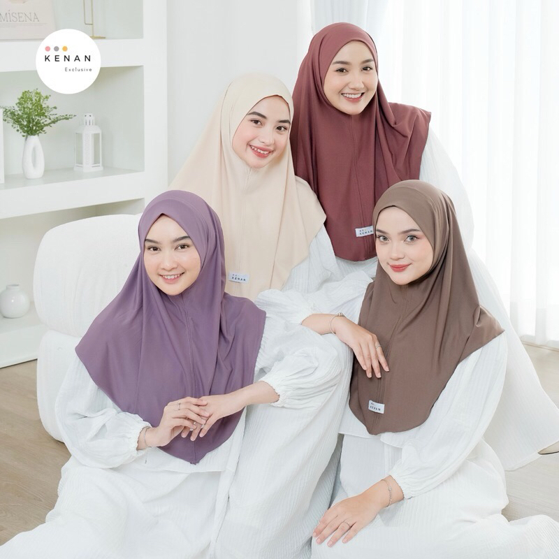 KENAN Daily Hijab CLARA Instan Size M / Bergo Non Pet Antem Matt Jersey KENAN ORIGINAL / Hijab Malay