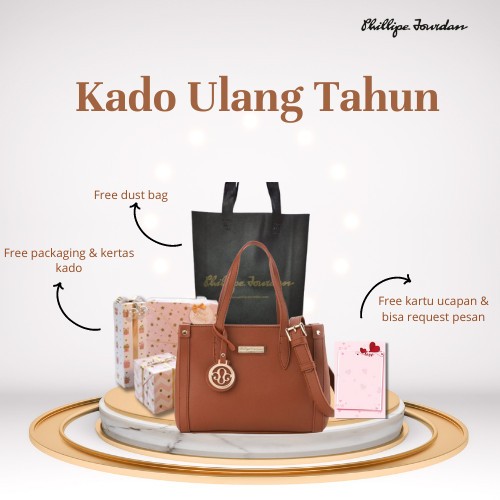 

Phillipe Jourdan Kado Ulang Tahun Wanita Tote Bag Mariana (Brown)
