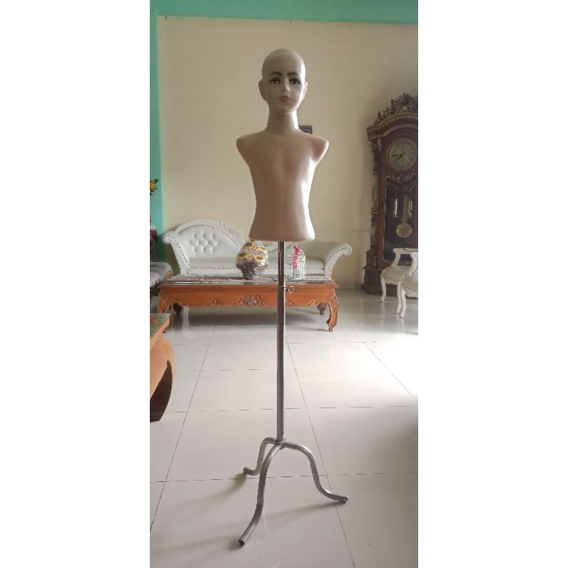 Patung Manekin second pajangan baju kaki besi anak laki-laki usia 2-3 tahun