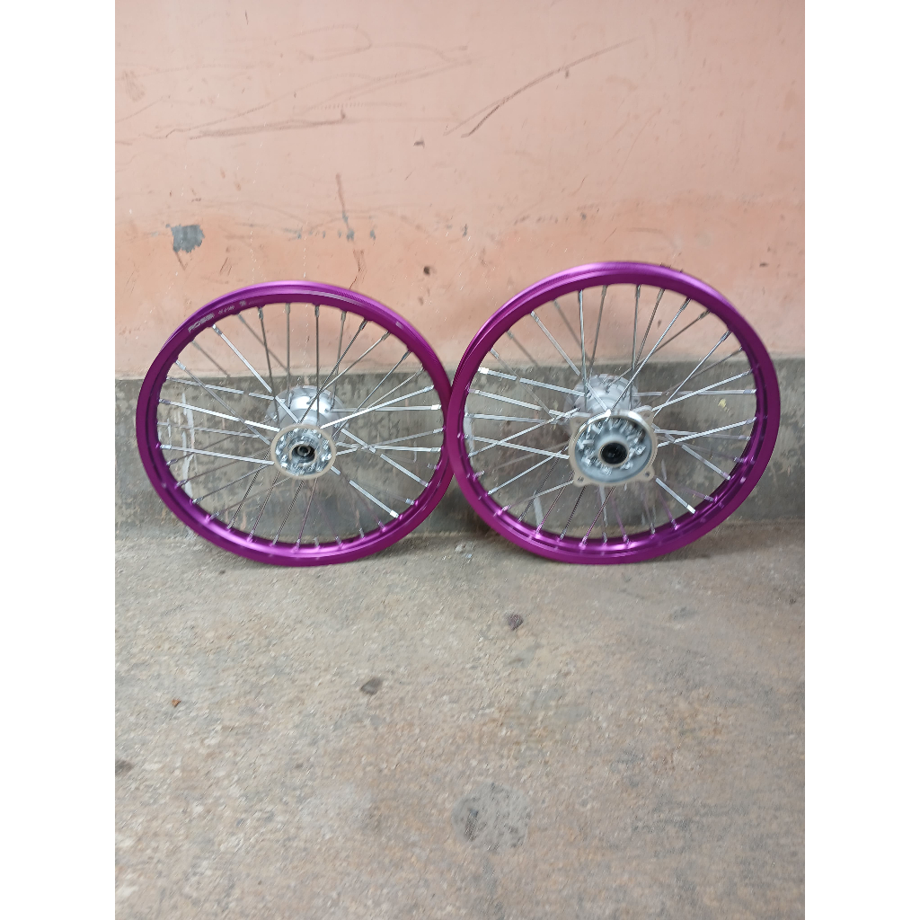 Wheelset Surex KLX 140/160 Roda Set Cacing D-Tracker Ring 17 Tanpa Ban