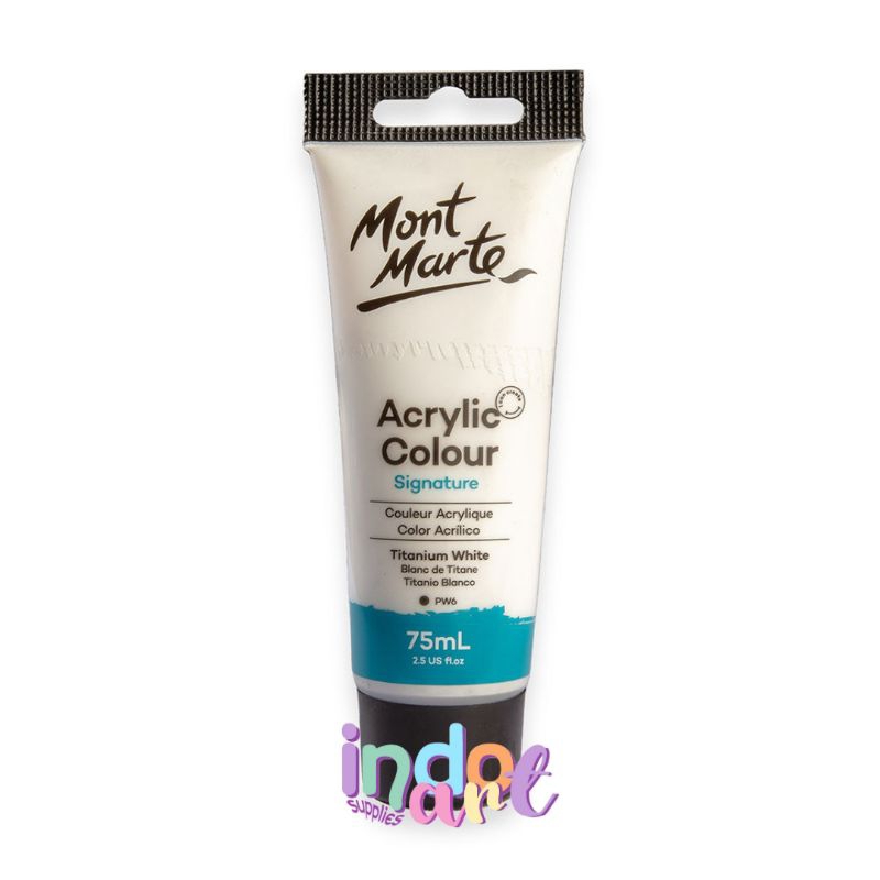 

(IAS) Mont Marte Acrylic Colour Paint Signature Tube 75ml - Titanium White