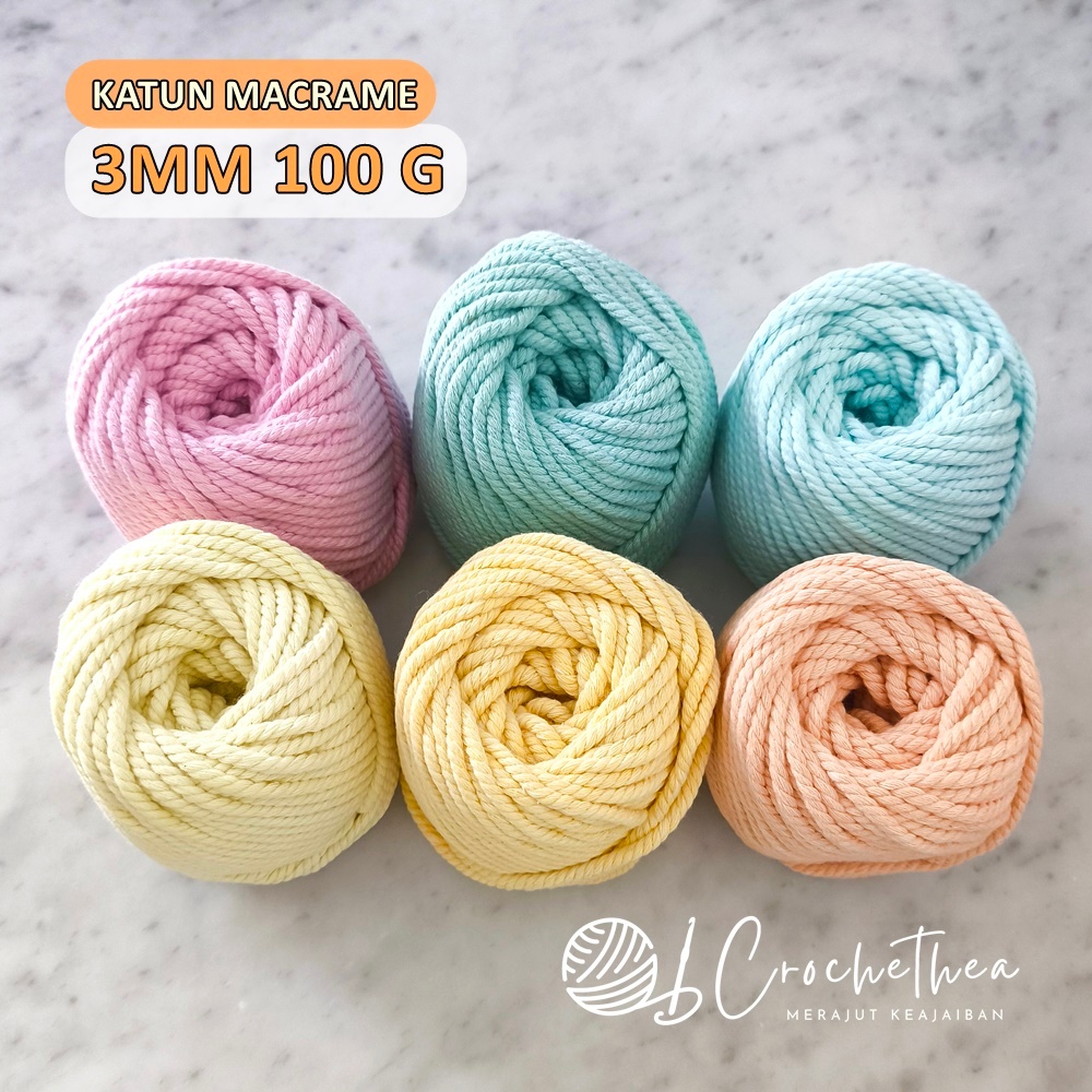 #2 Tali Katun Macrame 3MM 100G
