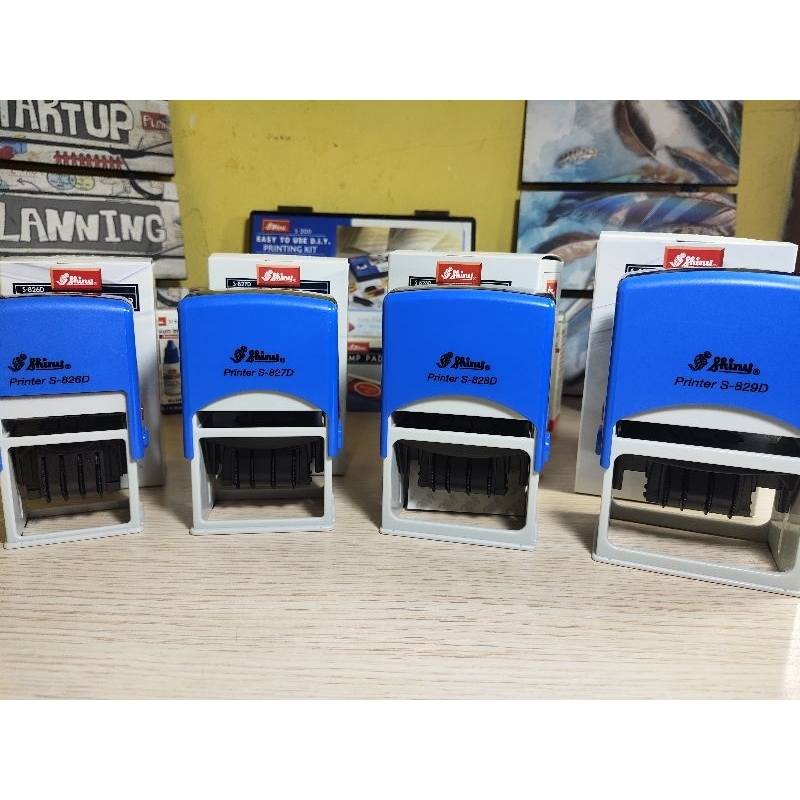 

NEW Stempel Shiny Tanggal Kotak + Costum Design/Tulisan, S826d,S827d,S828d,S829d RBU