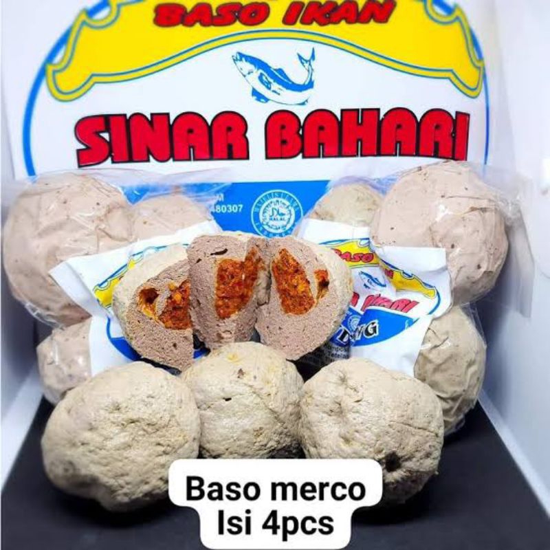 

Baso ikan sinar bahari baso ikan mercon isi 4 Mentah Baso ikan mercon besar