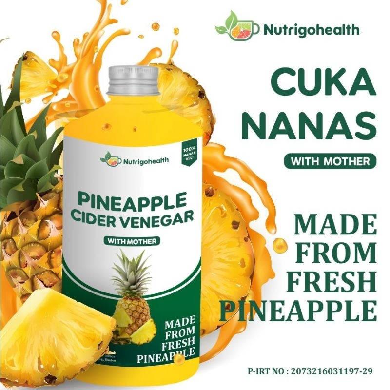 

CUKA NANAS NUTRIGOHEALTH / PINEAPPLE CIDER VINEGAR 500 ml