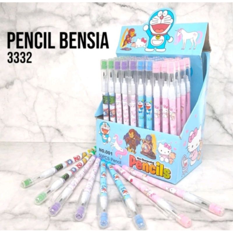 

Pensil Bensia dengan penghapus pensil sambung susun harga 1 pcs