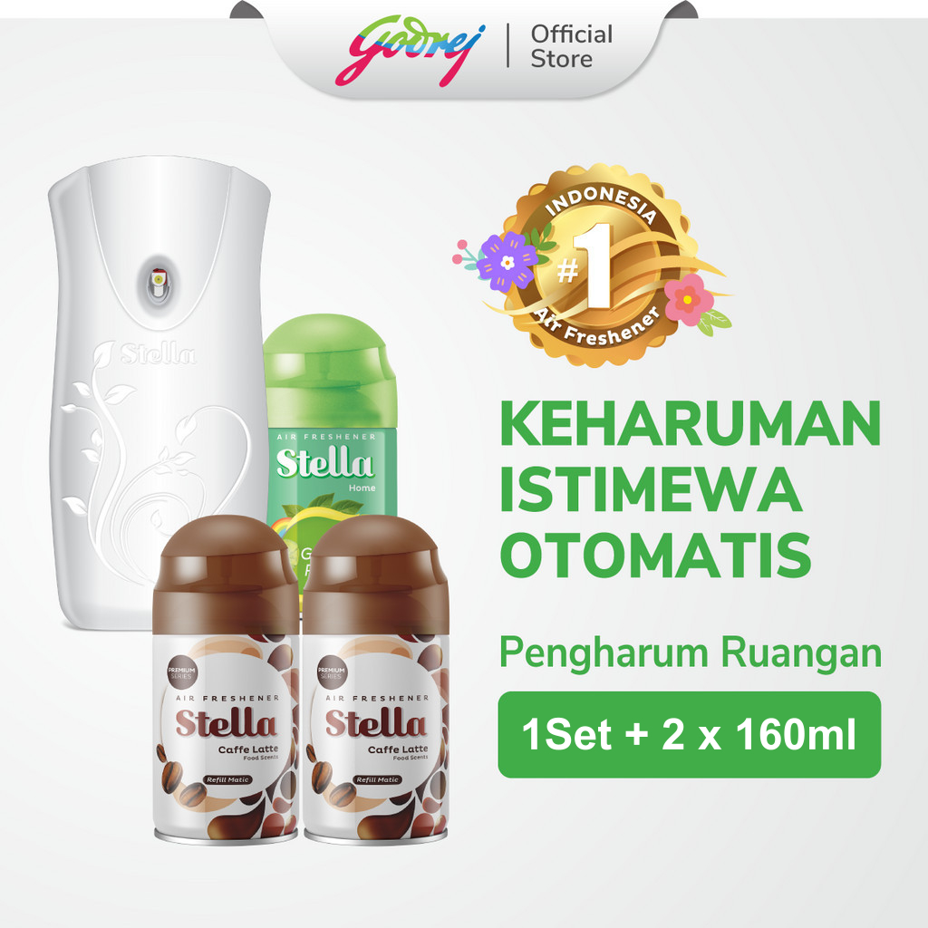 Stella Matic Box Set + Matic Refill 160ml Premium Caffee Latte x2