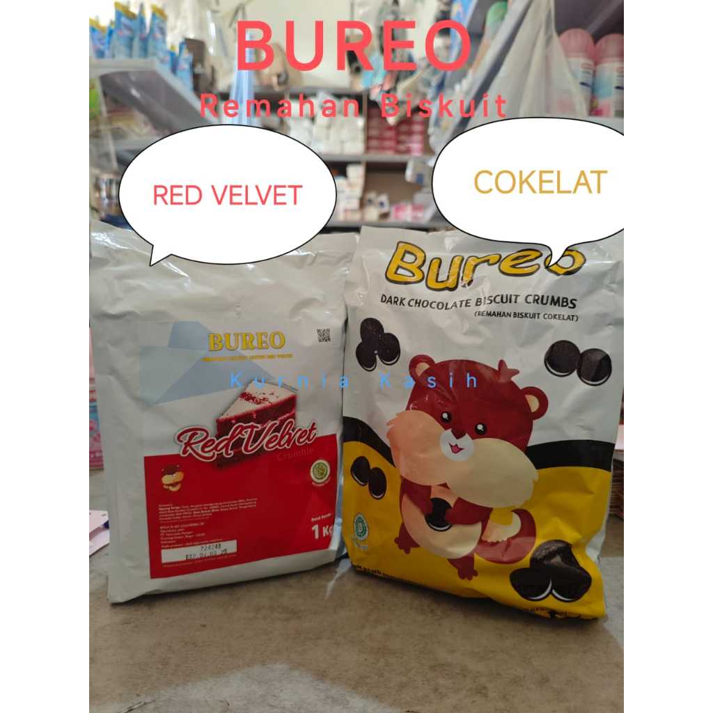 

Bureo Red Velvet / Chocolate Crumble 1kg Remahan biscuit coklat / red velvet toping minuman / roti