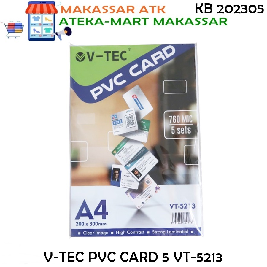 

[1PAK/5LEMBAR] V-TEC PVC CARD 5 VT-5213 ID CARD