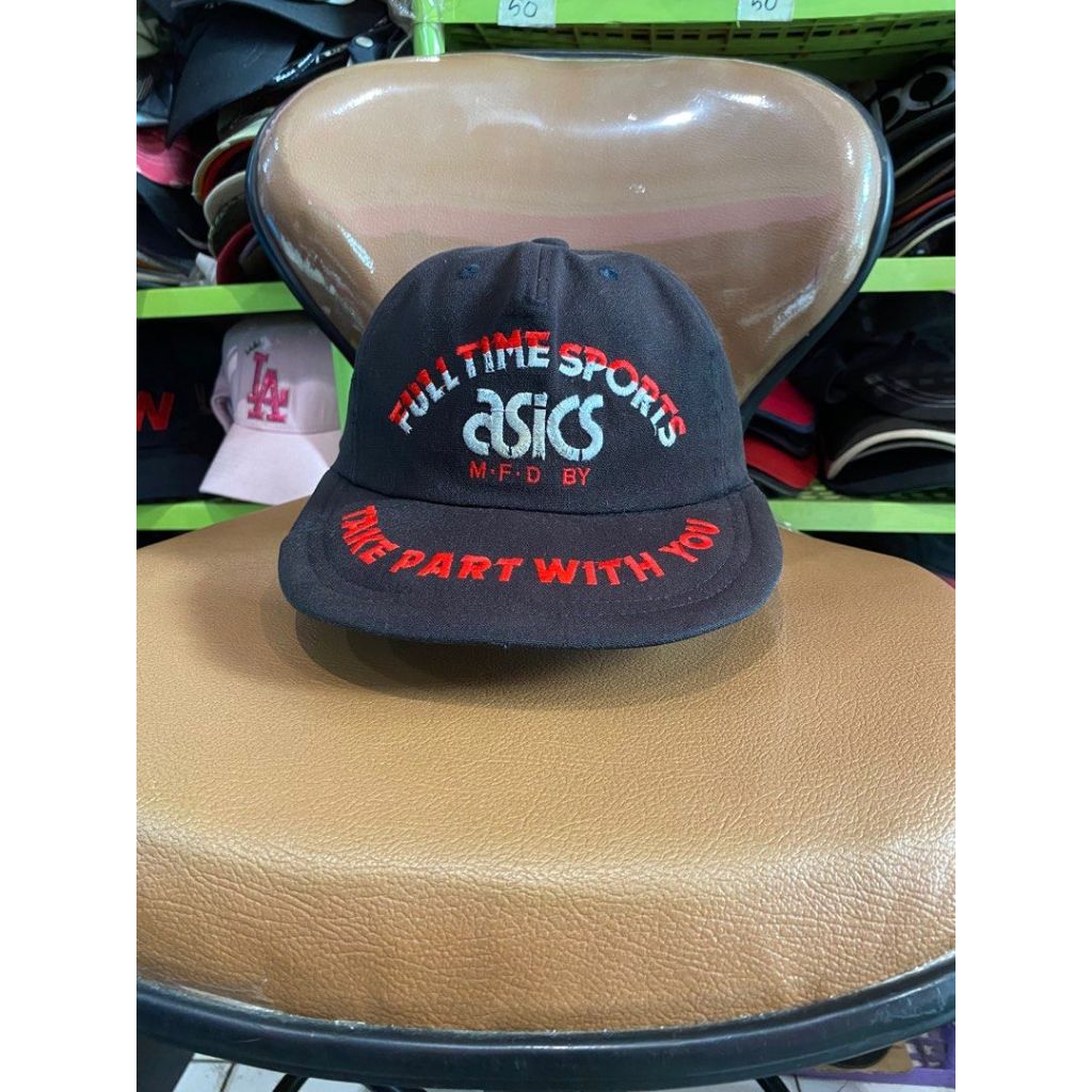 Topi Snapback Asics original hitam