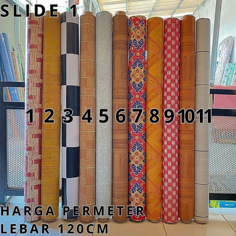 Karpet lantai vinyl meteran 1 roll isi 14 meter