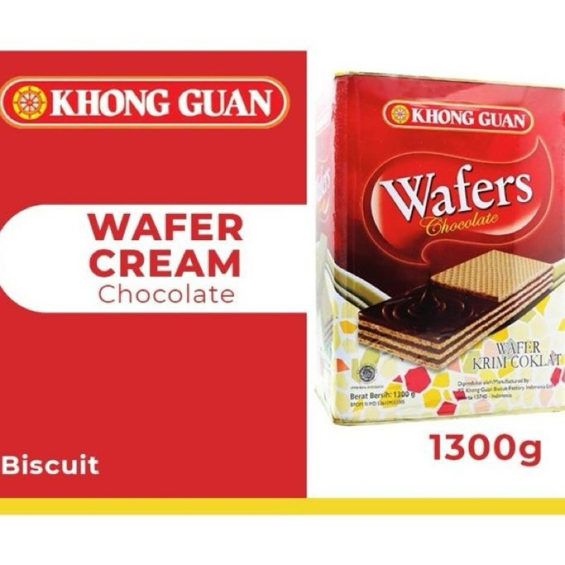 

wafers creams coklat khongguan 1300g wafer