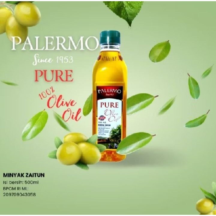 

Palermo 500 ml / 250 ml Pure Olive Oil dan Extra Virgin Olive Oil (EVOO) Minyak Zaitun Import Turki