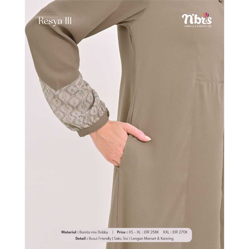 Nibras Gamis RESYA 111 Baju Gamis Wanita Dewasa Polos