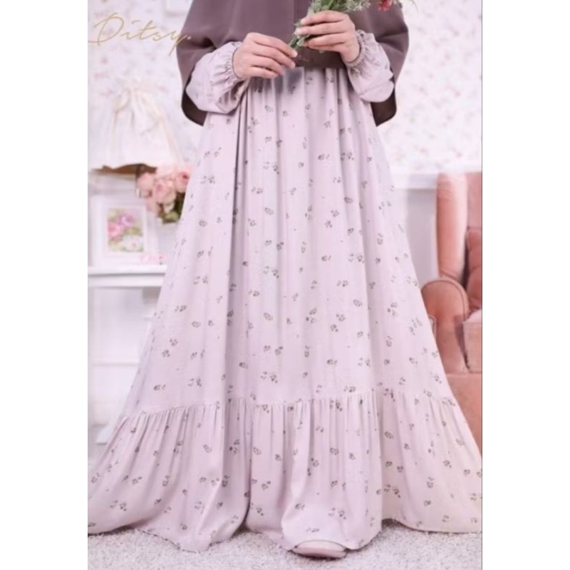 Gamis Preloved  Ditsy Faella Lilac size XL