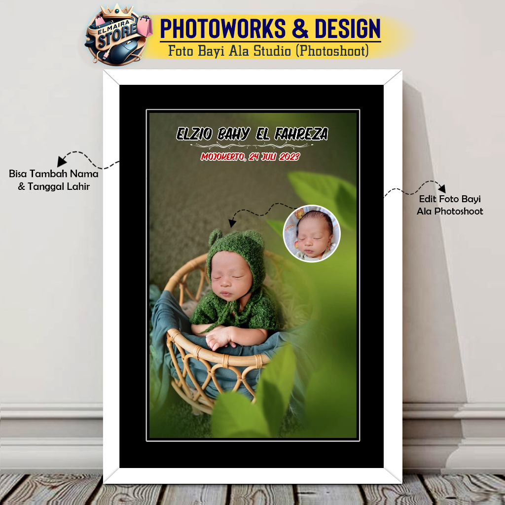 Jasa Edit Foto Bayi Ala Studio Foto Bayi newborn Ala Photoshoot