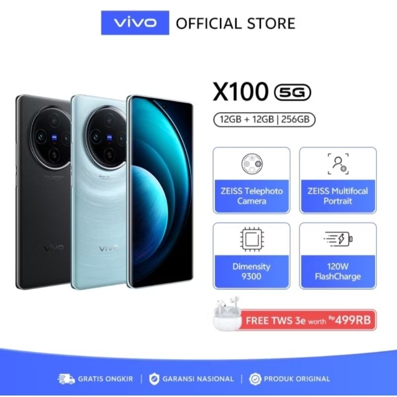 [NEW LAUNCH] vivo X100 (12/256) - ZEISS Telephoto Camera, ZEISS Multifocal Portrait, Dimensity 9300,