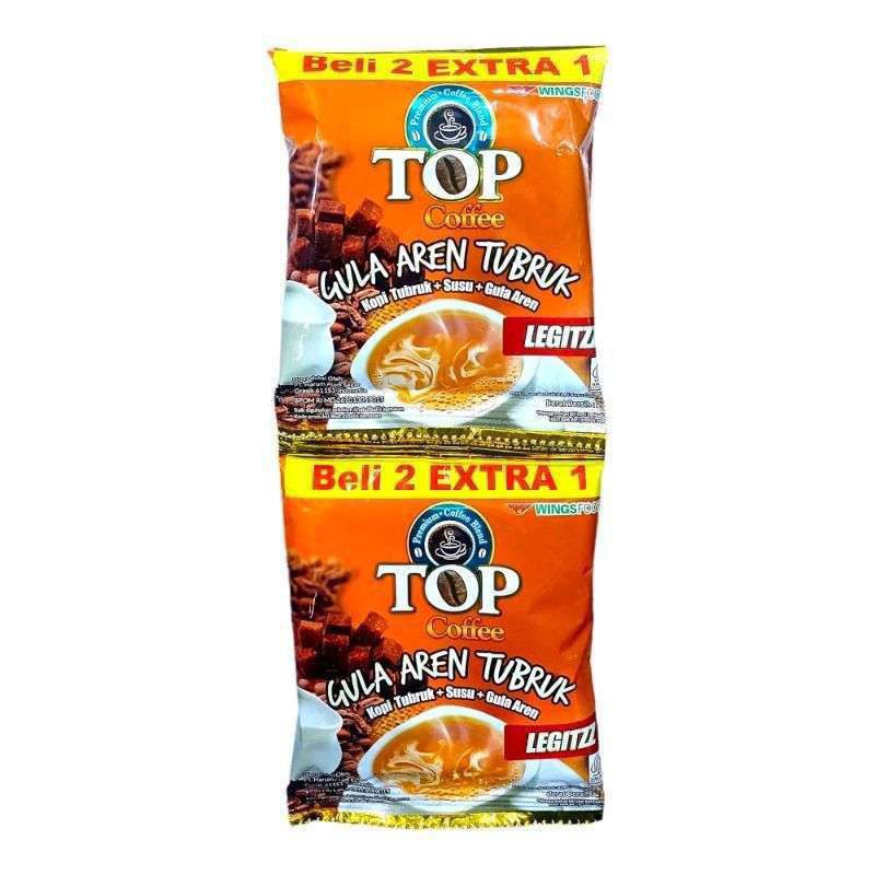

Top Coffee Gula Aren Tubruk 27gr 15 pcs Per renteng