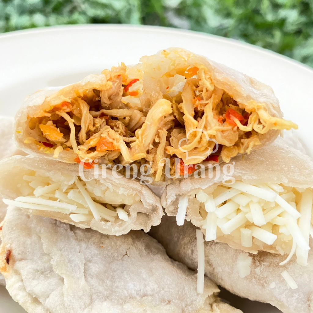 

CIRENG URANG MIX Ayam Suwir + Keju 5 Pcs/Box Gratis Saus