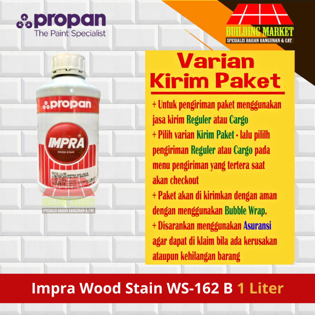 PLITUR KAYU PROPAN WOOD STAIN PROPAN IMPRA POLITUR PELITUR 1 LITER PAKET