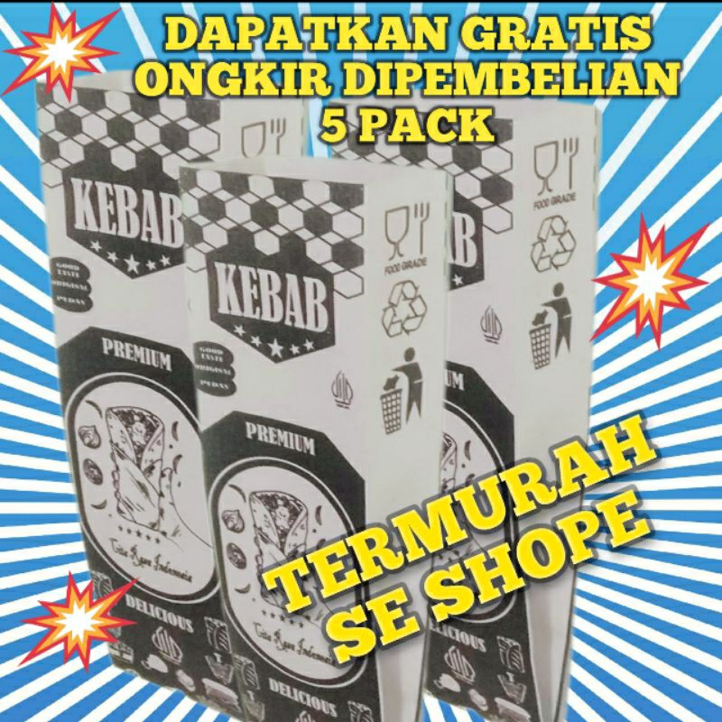 bungkus kebab bungkus burger kantong kebab isi 50pcs