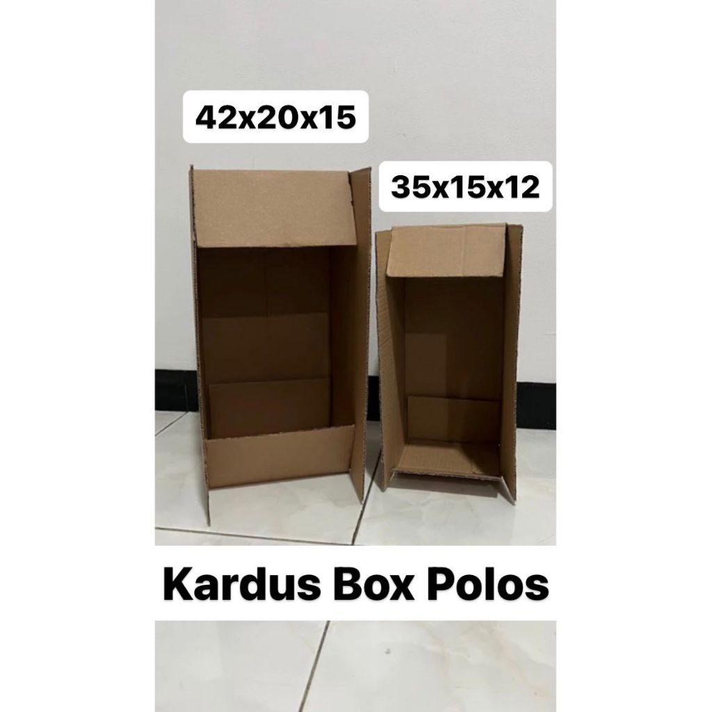 

Kardus Box Polos 42x20x15 & 35x15x12 untuk Packing Online Shop / Buket Bunga