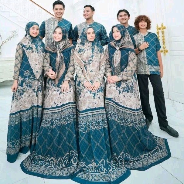 Sarimbit Gamis Haliza Zifana 22 koko by Haliza Syar'i Haliza Style Abaya printing Gamis lebaran set 