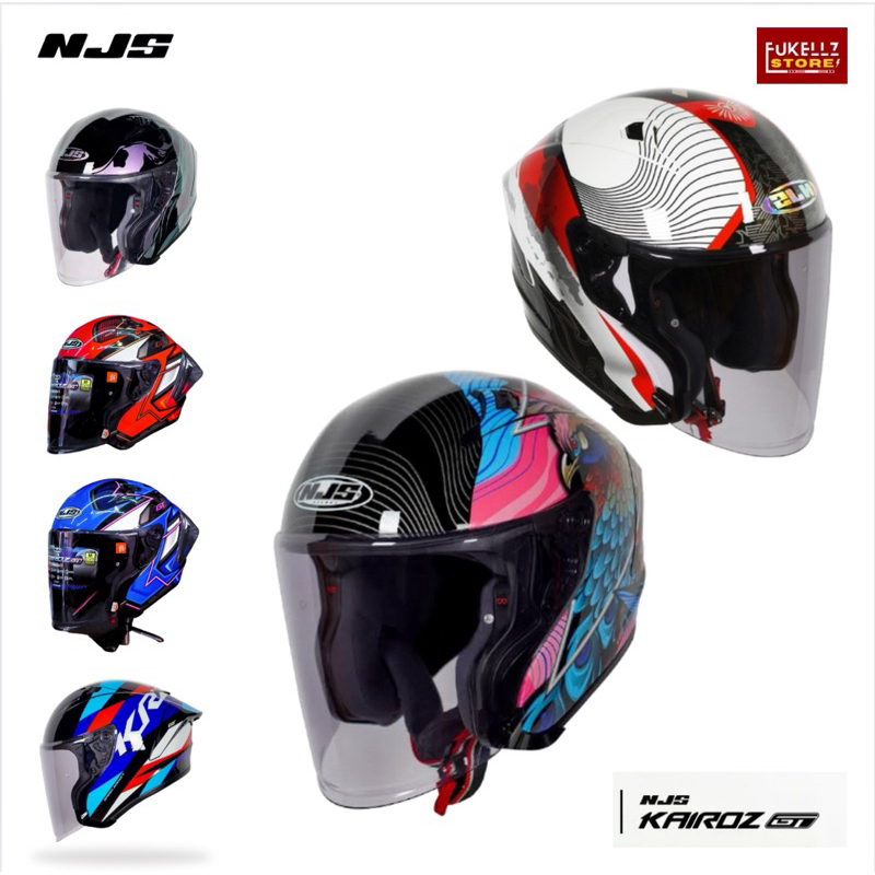 Helm NJS KAIROZ GT MOTIF Helm Half Face SNI