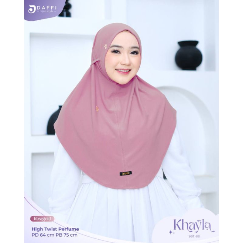 JILBAB ORI DAFFI TERBARU KHAYLA SERIES HIJAB INSTAN JERSEY BERGO TALI MURAH PREMIUM
