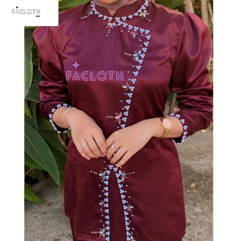 [TERBARU] JENGYAH Baju Kurung Melayu Model Kebaya Janggan Gadis Kretek Setelan Baju Pesta Wisuda Bri