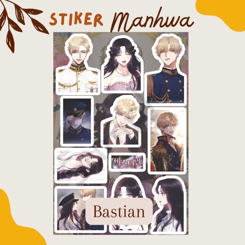 

Sticker Manhwa Bastian A6 Waterproof Bastian Klauvits Odette von Dyssen Stiker Tempel Anti Air Laminasi Anime Korea Manhua Donghua