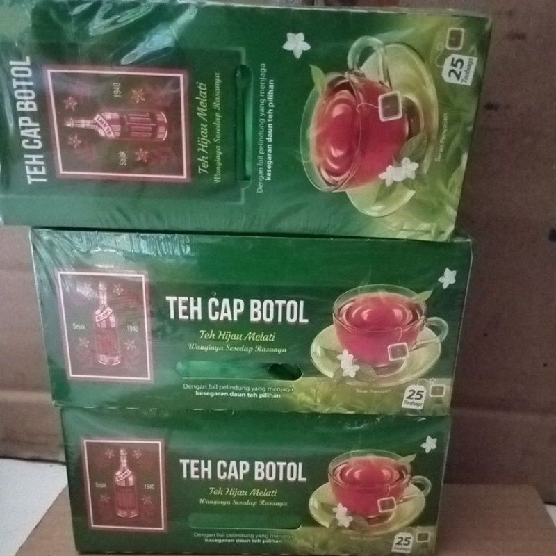 

teh cap botol teh hijau melati