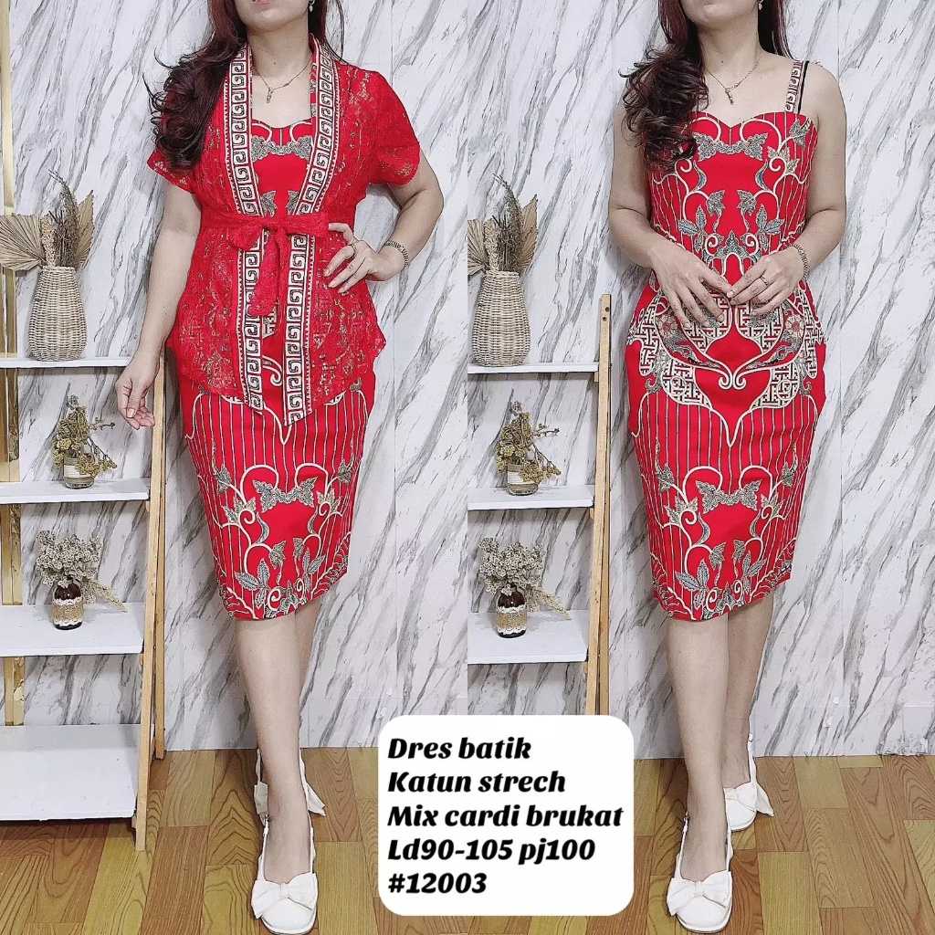 Dress batik wanita rompi kekinian