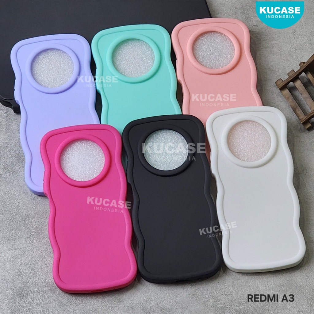 Kucase - Softcase Macaron Gelombang Warna Case Redmi 9T Redmi A1 Redmi A2 Redmi A3 Redmi Redmi Note 