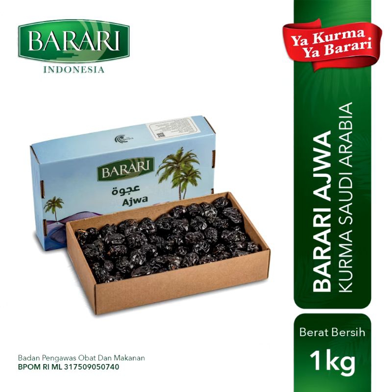 

Kurma Ajwa Kurma Nabi Madinah BARARI 1kg
