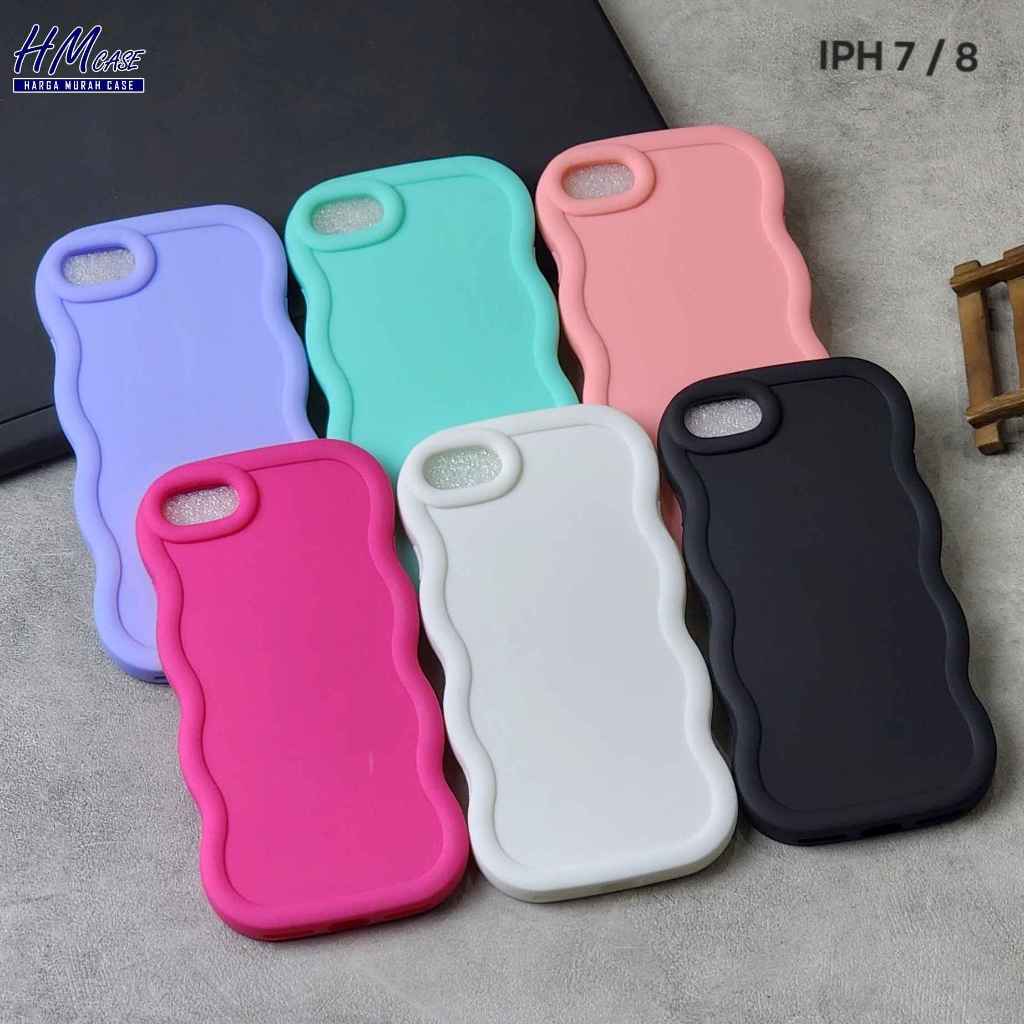 Case macaron Wave Iphone 7 Iphone 8 Iphone 7 Plus Iphone 8 Plus Softcase Casing Silikon New Wave Mac