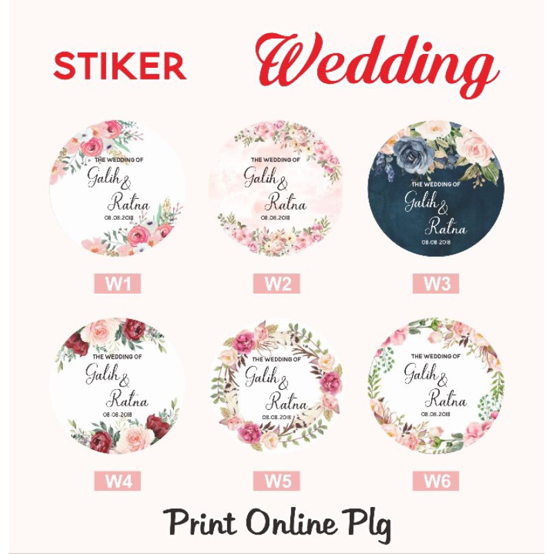 

Stiker Wedding Label Pernikahan