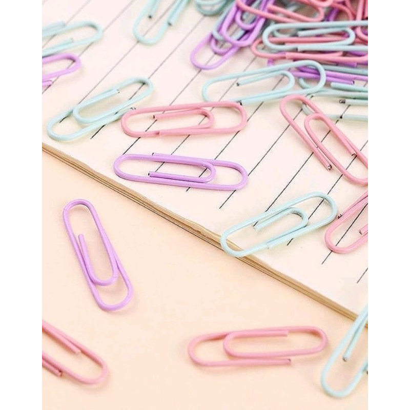 

[Ready] Dstore 80pcs Klip kertas Paper Clip Warna Metalic Penjepppit Kertas Amplop Aesthetic