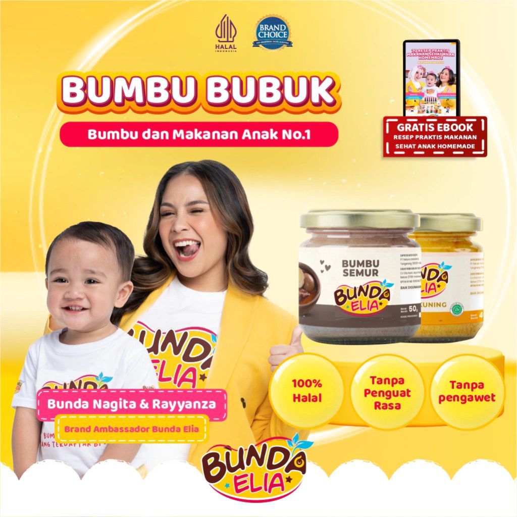 

Bumbu Bunda Elia BPOM Bumbu Non MSG - Bumbu MPASI - Kaldu MPASI - Kaldu Bayi