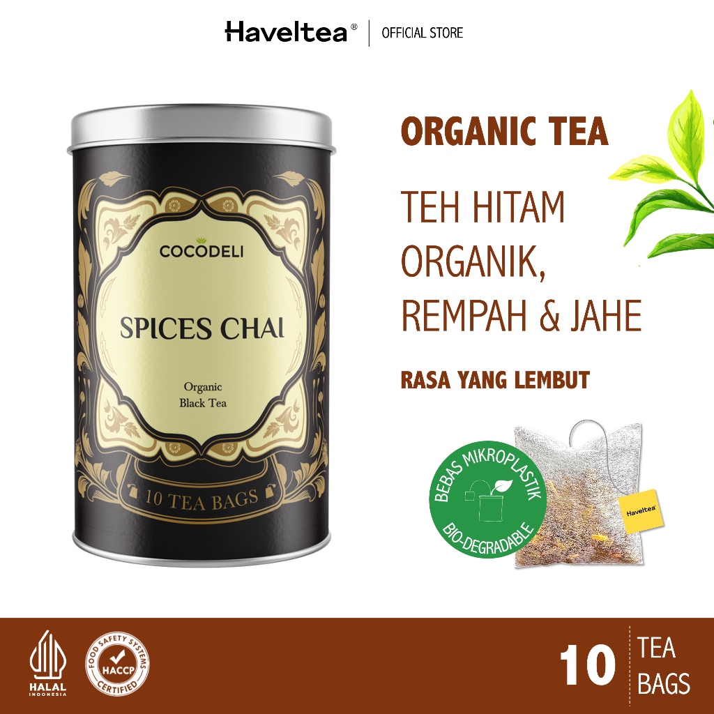 

SPICES CHAI | Big Tin | Cocodeli by Haveltea Organic | Teh Rempah Jahe