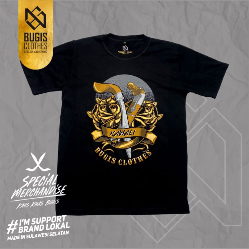 baju kaos kawali bugis . badik bugis. combet 24 s premium