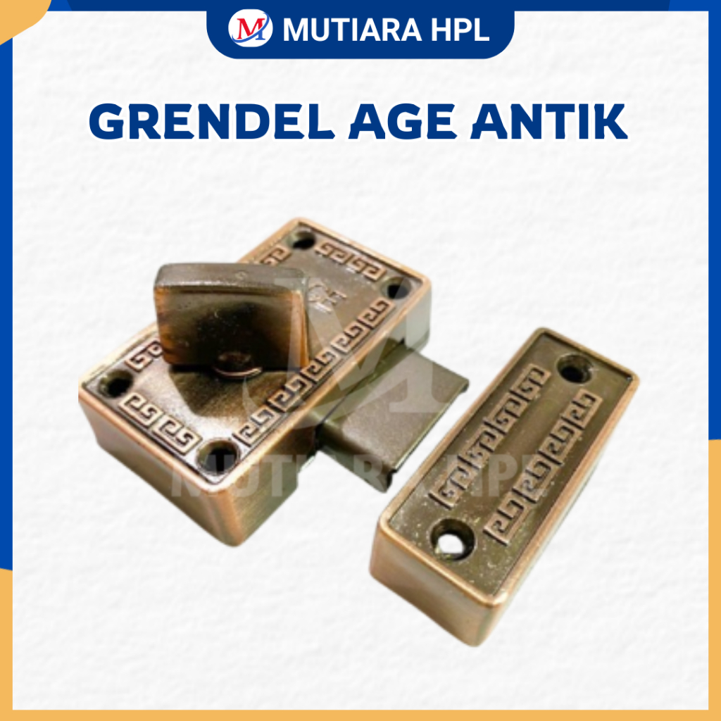 Grendel Putar Age Antik / Grendel Kunci Pintu Slop Coklat / Grendel Kuno