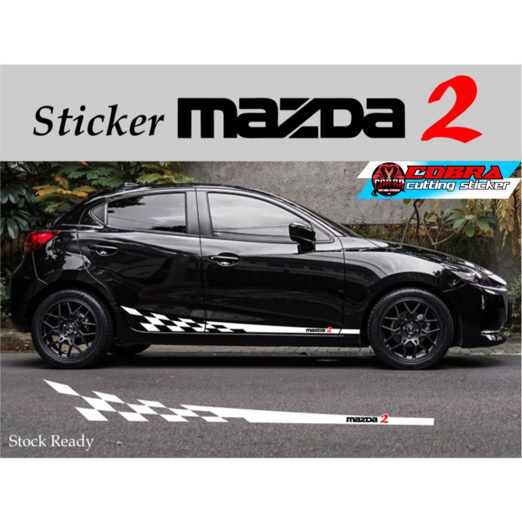 cutting sticker mazda 2 stiker body saming