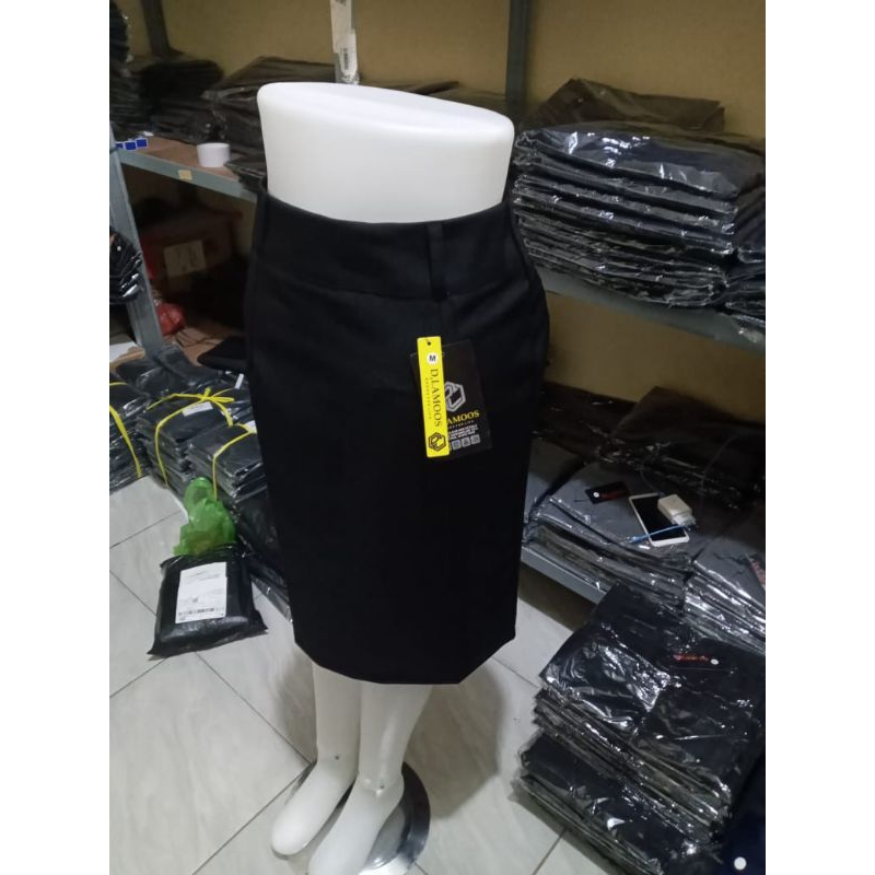 rok span pendek  formal 3/4 rok wanita span belah belakang
