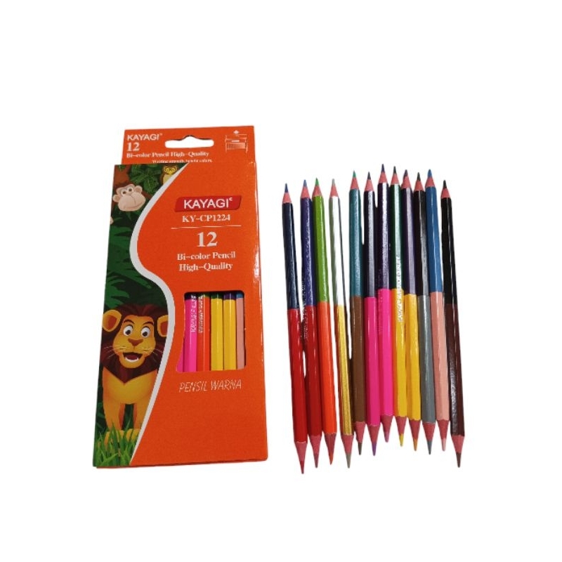 

Pensil 24 warna(12Batang) Kayagi Panjang,Garansi Produk Dan Warna Dijamin Terang