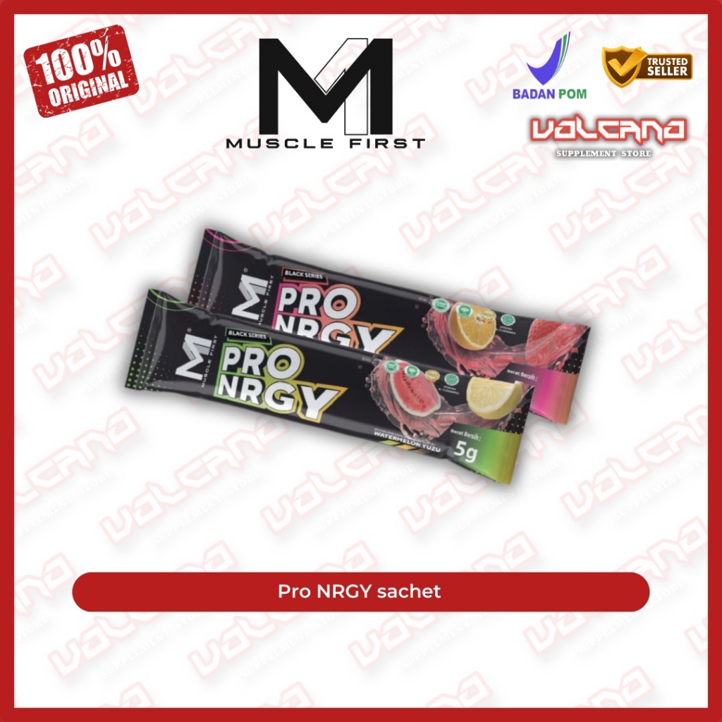 M1 Pro NRGY 10 gr sachet Muscle First Energy Pre Workout PWO energi