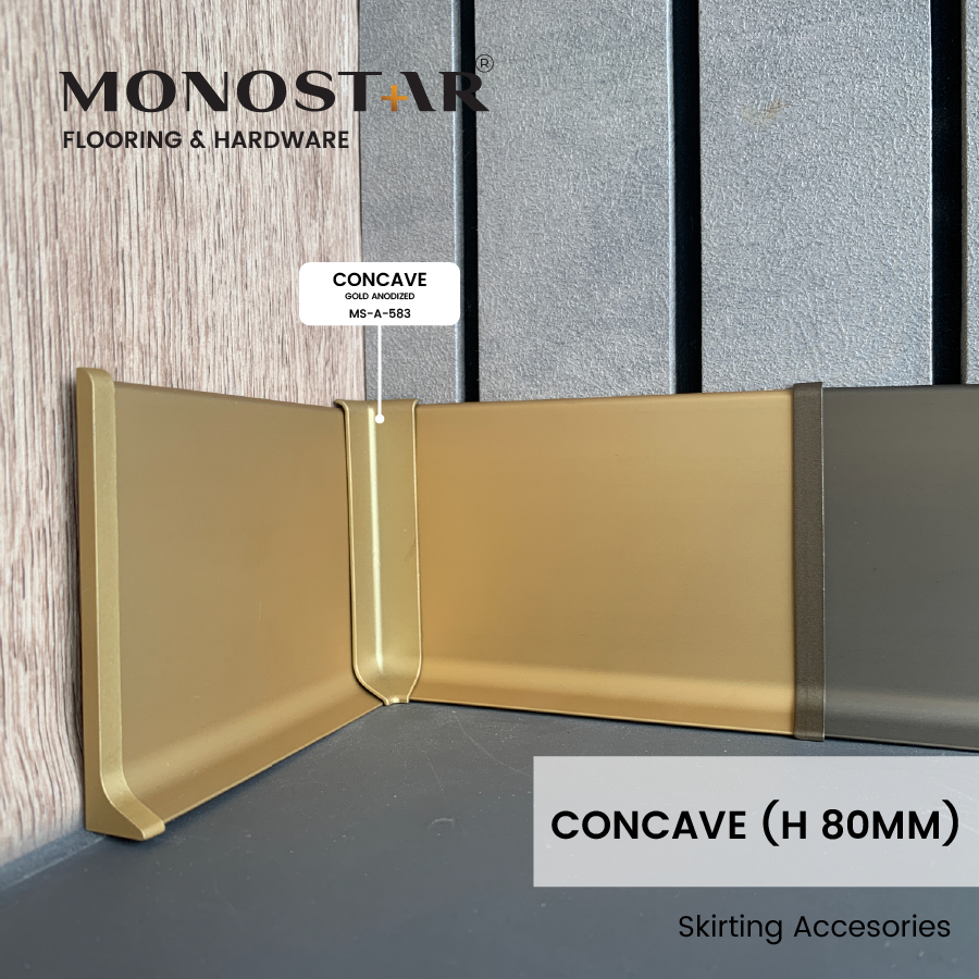 NEW AKSESORIS PLINT SKIRTING ALUMUNIUM – AKSESORIS LIST LANTAI (H80MM)